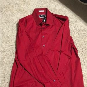 Men’s Red Express Fitted Button Down